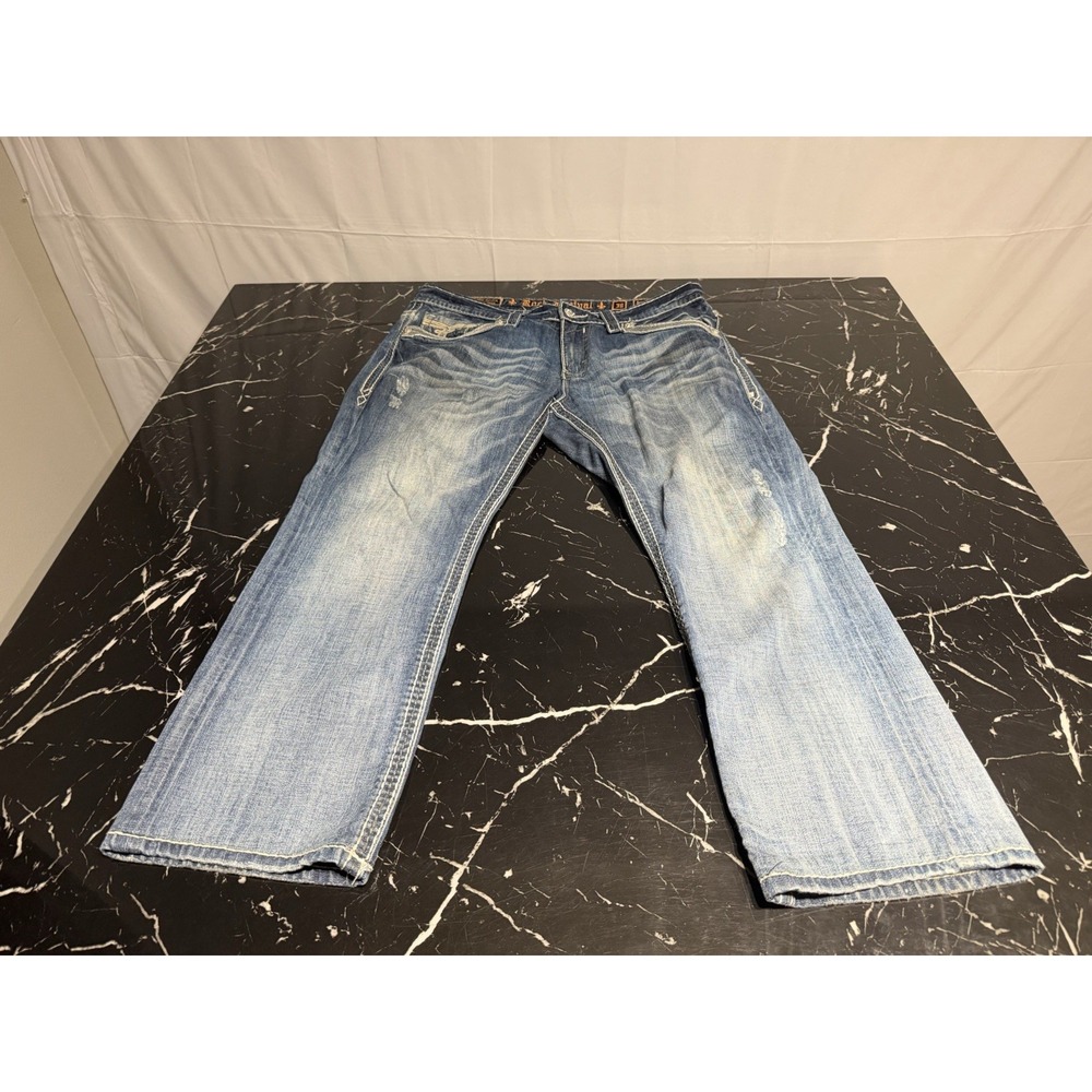 Rock Revival Jeans Mens 38x28 Sebastian Straight